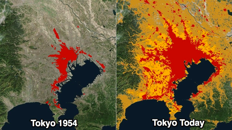 Illustration for article titled Maps of City Growth Over the Past Century Are Actually Shocking